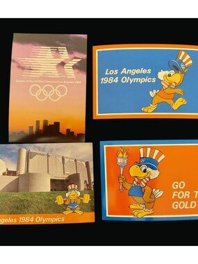 Los Angeles 1984 Olympics Postcard Set Of 4 Collectible Vintage Memorabilia